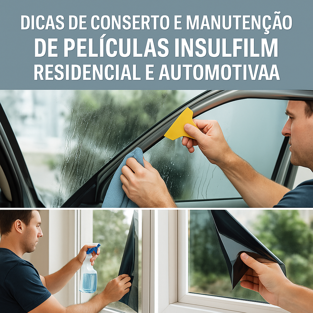 Dicas de Conserto e Manutenção de Películas Insulfilm Residencial e Automotiva - Reis do insulfilm