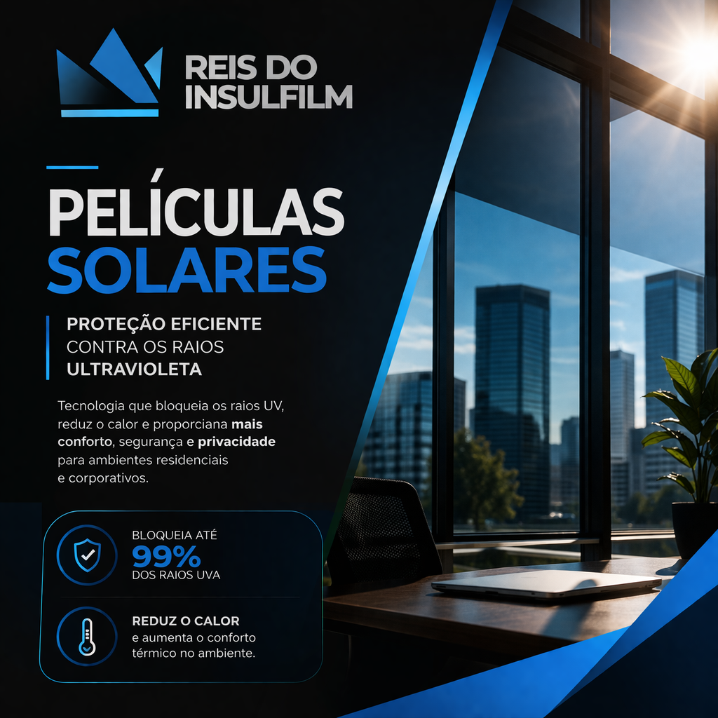 Películas solares e proteção contra raios ultravioleta tecnologia, conforto e segurança para ambientes modernos - Reis do Insulfilm