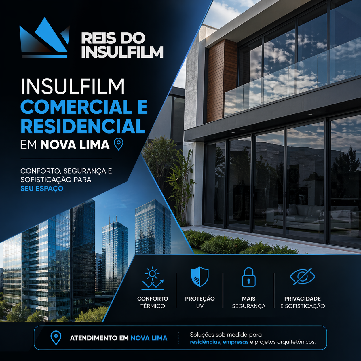 Insulfilm Comercial e Residencial em Nova Lima Conforto, Segurança e Sofisticação para Seu Espaço - Reis do Insulfilm