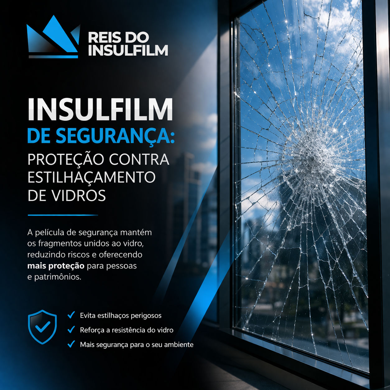 Insulfilm de segurança proteção contra estilhaçamento de vidros
