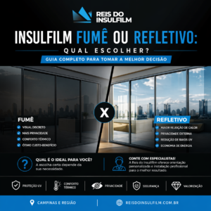 Insulfilm fumê ou refletivo qual escolher Guia completo para tomar a melhor decisão - Reis do Insulfilm