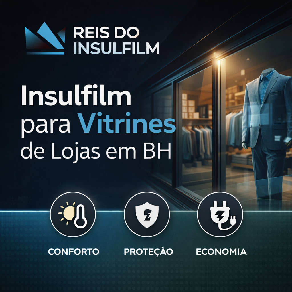 Insulfilm para Vitrines de Lojas em BH Conforto, Proteção e Valorização do Seu Negócio - Reis do Insulfilm