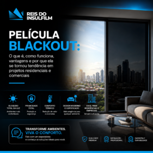 Película Blackout O que é, como funciona, vantagens e por que ela se tornou tendência em projetos residenciais e comerciais