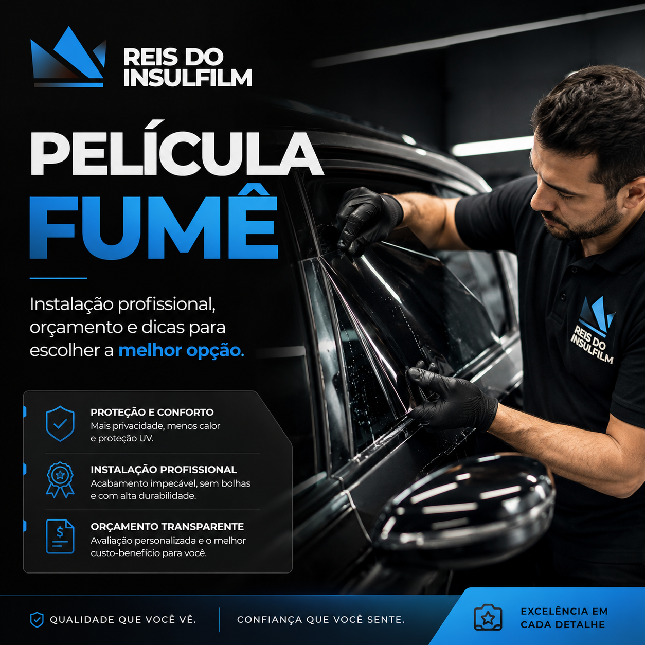 Película Fumê Instalação profissional, orçamento e dicas para escolher a melhor opção